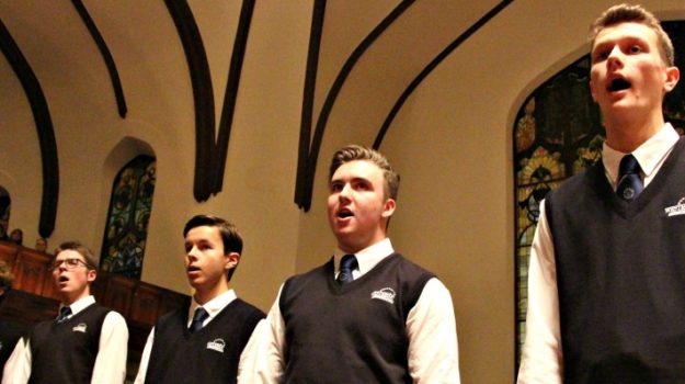 Christmas Concert ~ boys in aisle singing